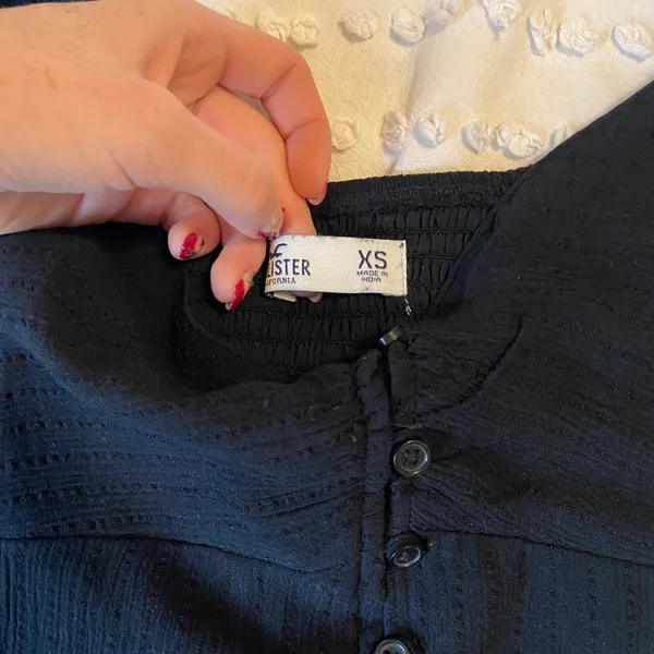 Hollister Black button front blouse - Image 2