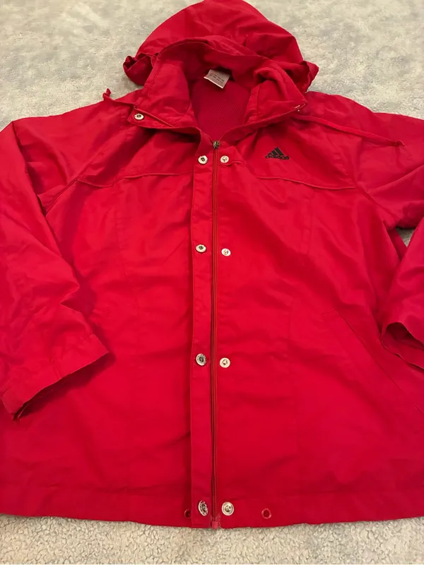 Women’s Adidas Pink Hooded Zip up Jacket Size Medium - Image 5