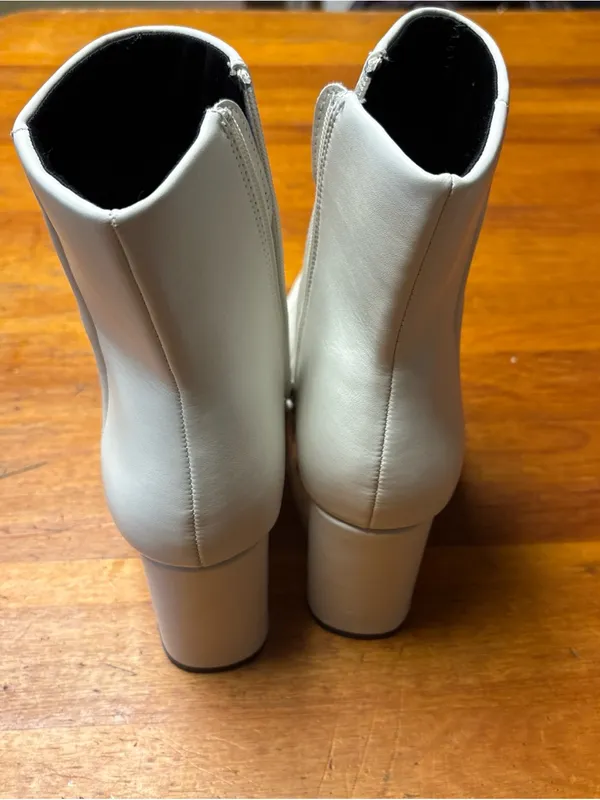 Altar'd State White Leather Ankle Boots - Image 3