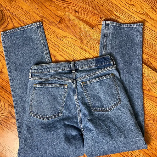 Abercrombie & Fitch Blue Straight Leg Mid Rise Jeans - Image 6