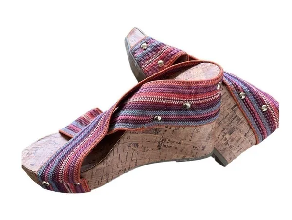 Montego Bay Club Stretchy Studded Platform Wedge, Size 6 - Image 2