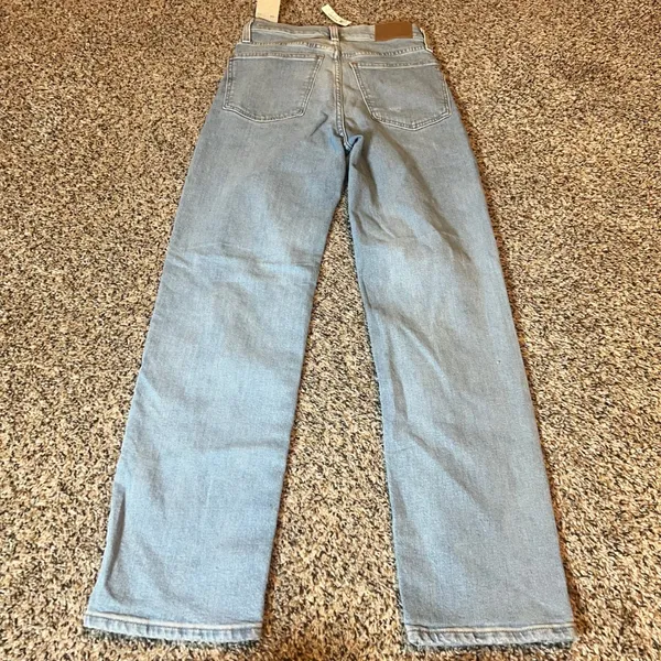 Madewell The Perfect Vintage Straight Jean‎ Light Wash Distressed Size 24 - Image 7