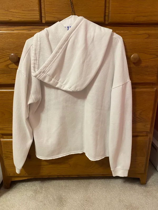 Cheetah White Hoodie Sweater Size M - Image 2