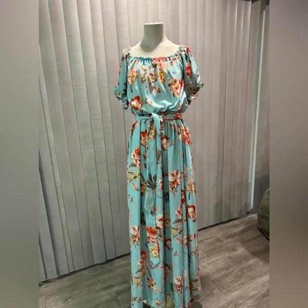 S🤍🌸AMTIOUS floral maxi dress ✨ Purple - Image 4