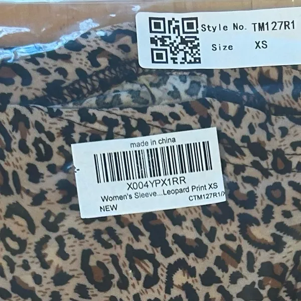 Leopard Print Halter Neck Cropped Slim-Fit Tank Top, XS - Image 2