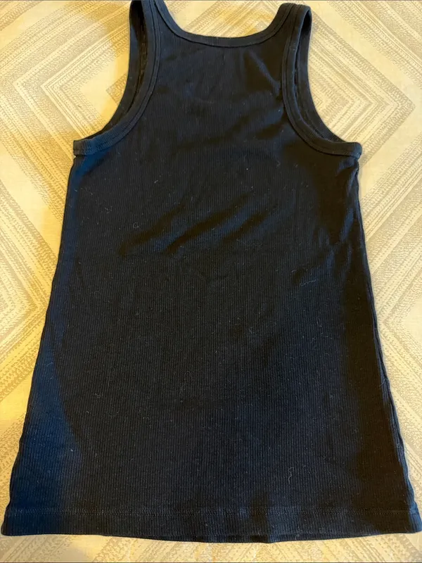 AG Adriano Goldschmied Black Ribbed Scoop Neck Tank Top Women’s Small Fitted - Image 5