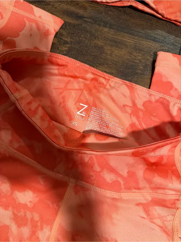Zella Coral Pink Sports Bra & High-Waisted Leggings Set - Image 2