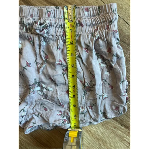 SM Don't Ask Why AE Floral Shorts Mauve Rose Print Elastic Waist Italy Lounge PJ - Image 6
