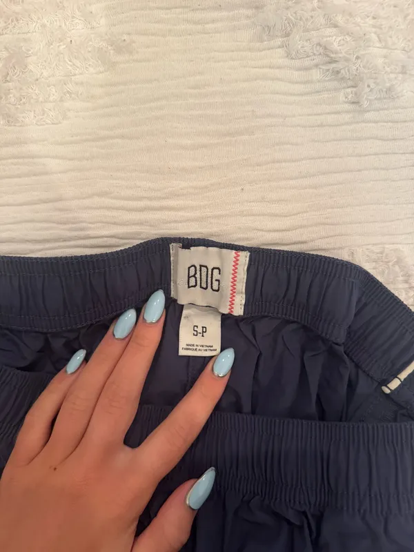 BDG Urban Outfitters Navy Nylon Baggy Pants - Image 6