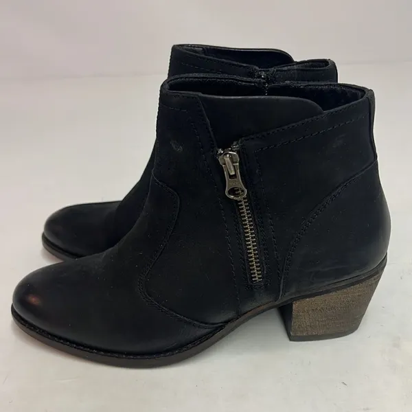 Earth Ralston Leather Bootie Size 8 A5‎ Black - Image 3