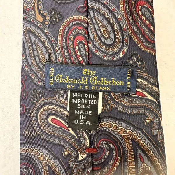The Cotswold Collection Men’s Tie Paisley Silk Hand Made Necktie USA Made - Image 7