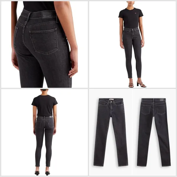 Levis 311 Shaping Skinny Jeans in Black Wash - Image 4