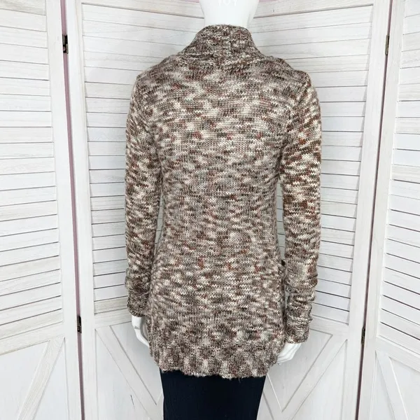 Billabong Marled Cardigan Sweater Brown Multi Juniors Large‎ Button Shawl Collar - Image 5