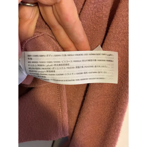 Abercrombie Fitch Soft AF Cozy Crewneck Pullover Sweatshirt Rose Mauve Size S‎ - Image 6
