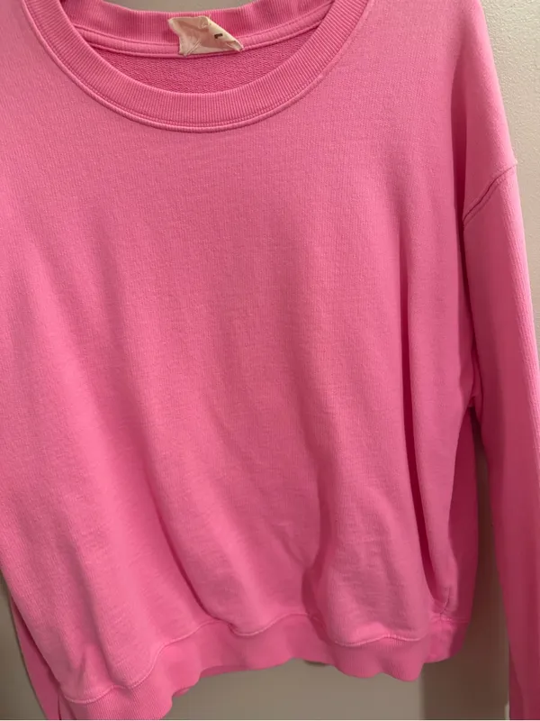 Blank NYC Bubblegum Pink Crewneck Sweatshirt - Image 4