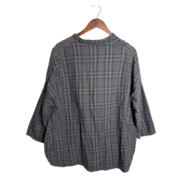 CP Shades x Free People Mixed Plaid Pinstripe Cotton Tie Front Jacket size S - Image 2