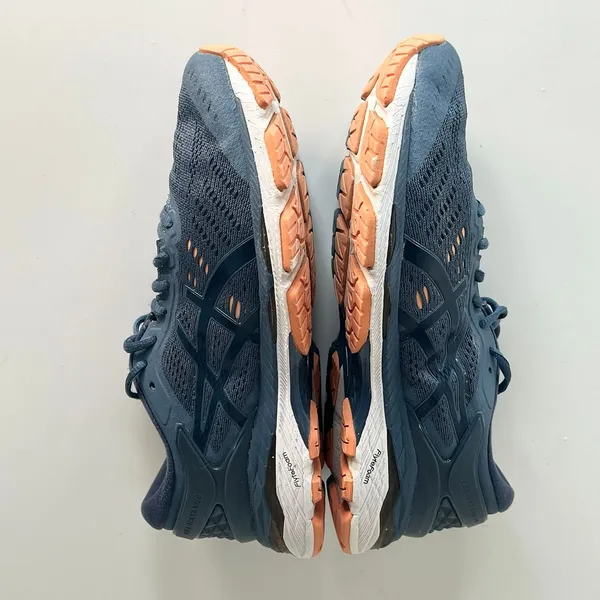 Asics Gel-Kayano 24 Running Sneakers Shoes Blue Orange T799N Women 9 - Image 6