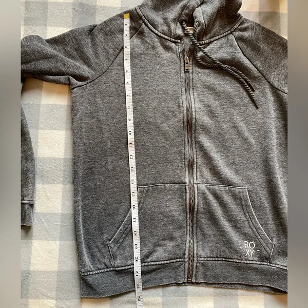 Roxy Gray Ombre skater chic Hoodie Beach Casual Size XS - Image 9