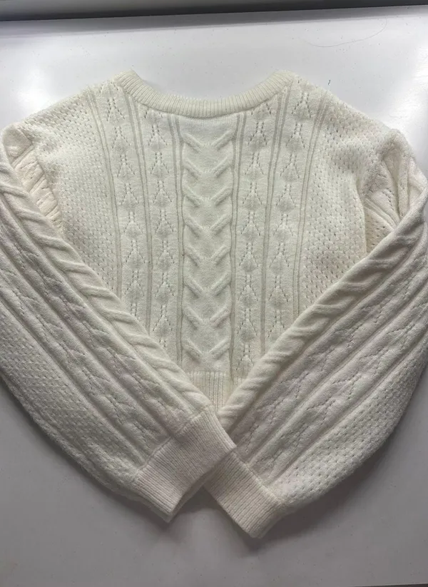 Sweater Knit White Size XS - Image 4
