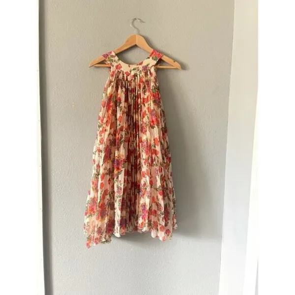 Free People Pleated Floral Dress - Image 7