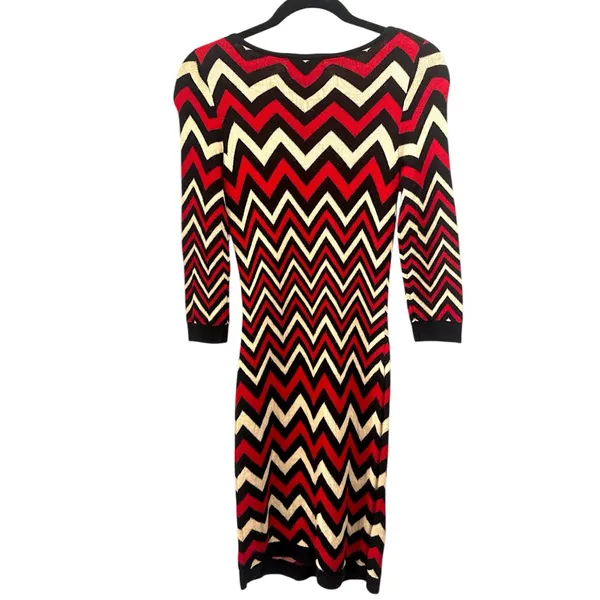 Pink Rose Sweater Dress| Petite Small | Mini | 3/4 Sleeves | A-Line| Figure Flattering - Image 2