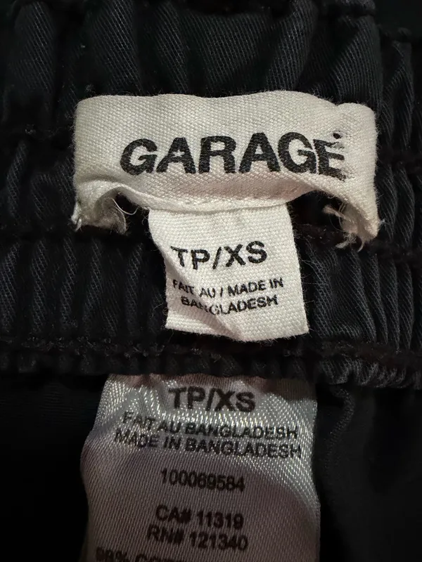 Garage Black Cargo Jogger Pants Women’s XS Elastic Waist Stretch Utility Y2K - Image 4