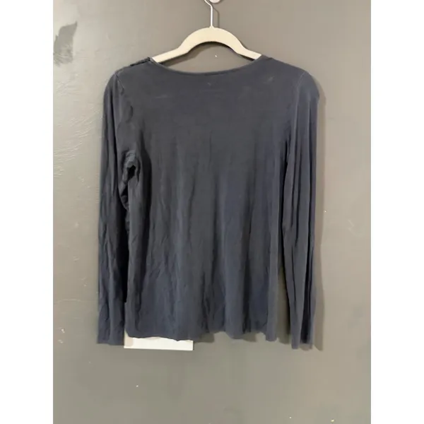American Eagle Soft &‎ Sexy Charcoal Gray Lace Up Grunge Long Sleeve Top Small - Image 7