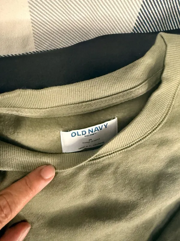 Old Navy SoComfy Tunic Length Sweatshirt Olive Green Medium New With Tags - Image 3