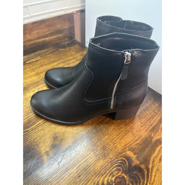 American Exchange Black Heeled Ankle Boots‎ Size 9.5 - Image 2