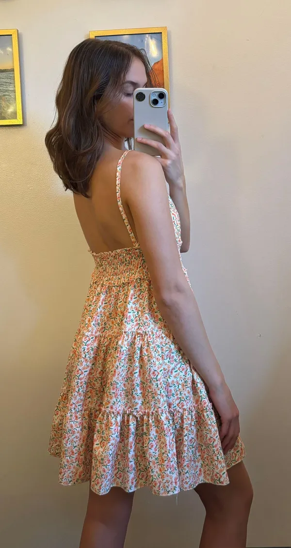 Floral Mini Dress Multi Size XS - Image 2