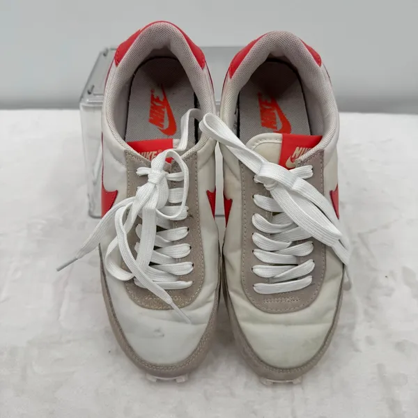 Nike Daybreak Retro White with Magic Ember Coral Swish Low Top Sneakers Size 7 - Image 6