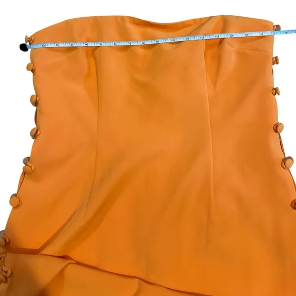 Gianni Bini Elegant Orange Strapless Dress - Image 8