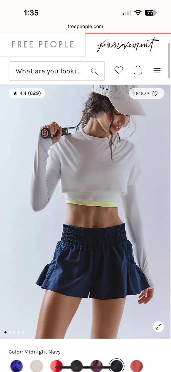 Free People Get Your Flirt On Shorts Movement Green - Image 2