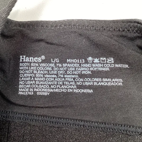 Hanes Originals Supersoft Wirefree T-Shirt Bra Black Large NEW! - Image 7
