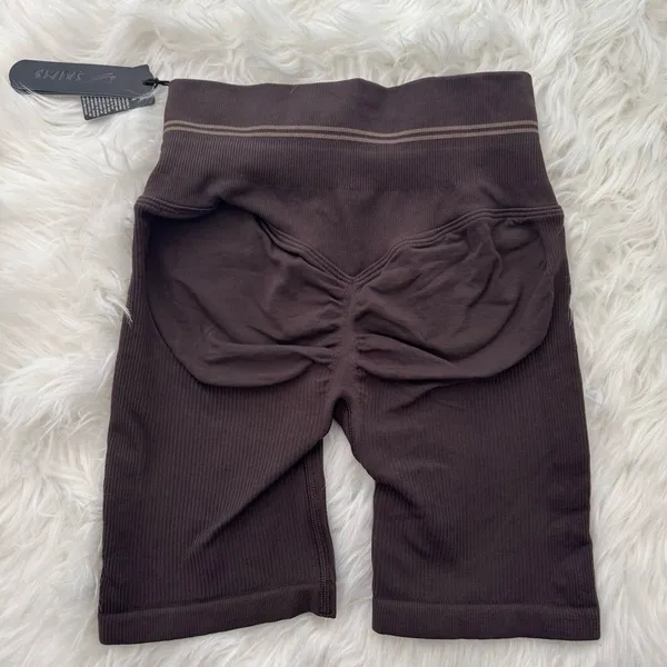 Skims Ribbed Seamless 5” Biker Shorts Phoenix Size XS - Image 4