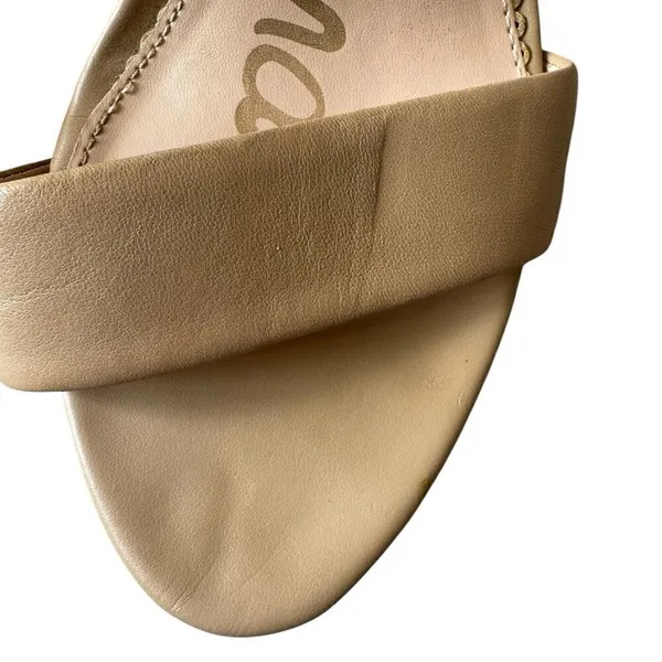 Sam Edelman Yaro Ankle Strap Sandal Oatmeal Kid Leather SZ 8.5 - Image 10