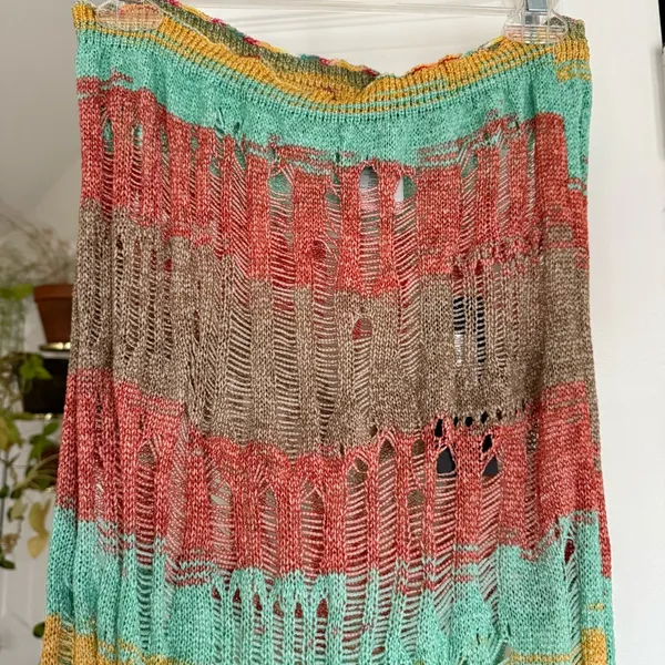 Jaded London NWT Odette Striped Knitted Maxi Skirt Multicolor, Size L - Image 5