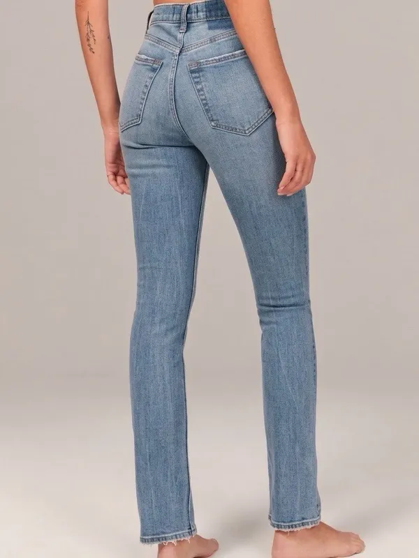 NEW Abercrombie & Fitch The 90s Slim Straight Ultra High Rise Jeans Size 25 \ 0 - Image 2