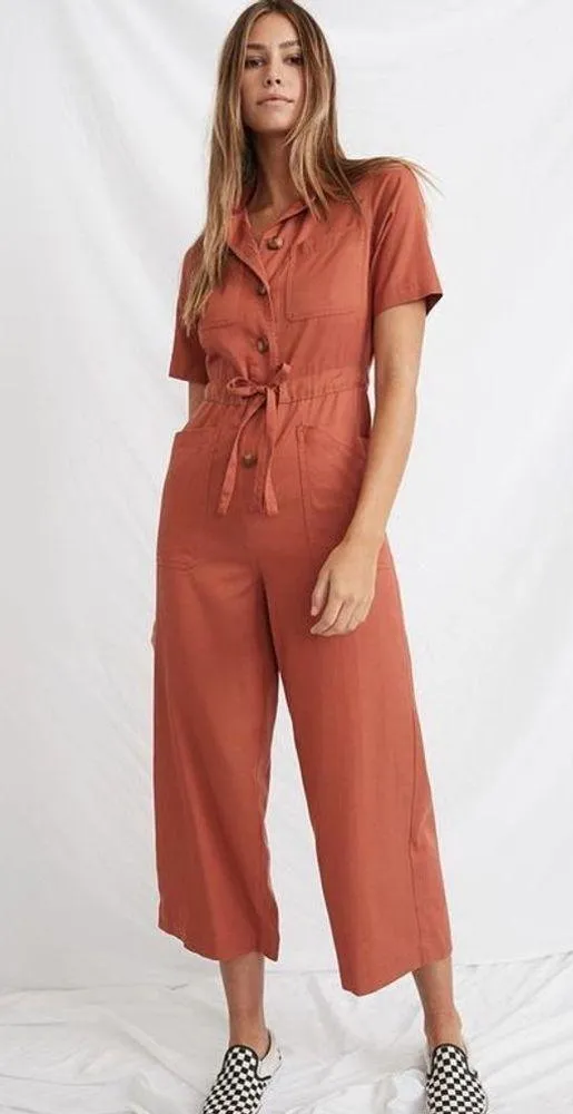 Marine Layer Joni Jumpsuit in Baked Clay - Image 4