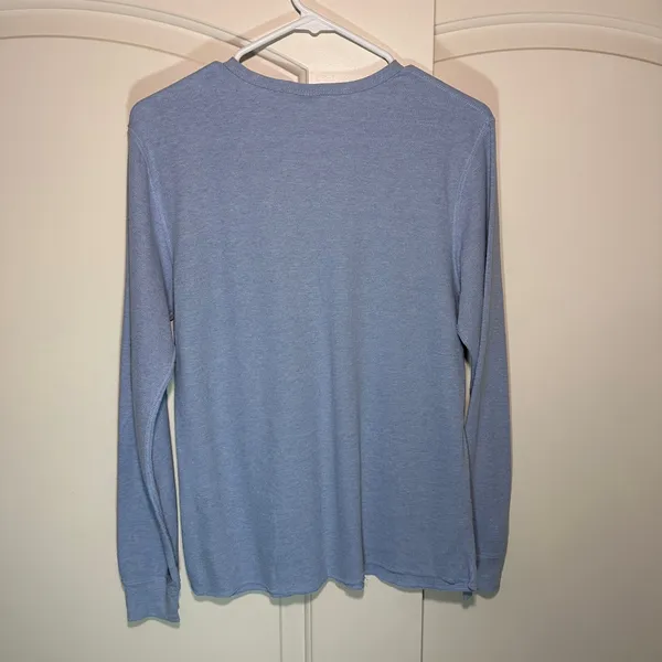 Vintage Cherokee Long Sleeve‎ Top Knit Thermal Shirt Comfy Casual Blue L - Image 3