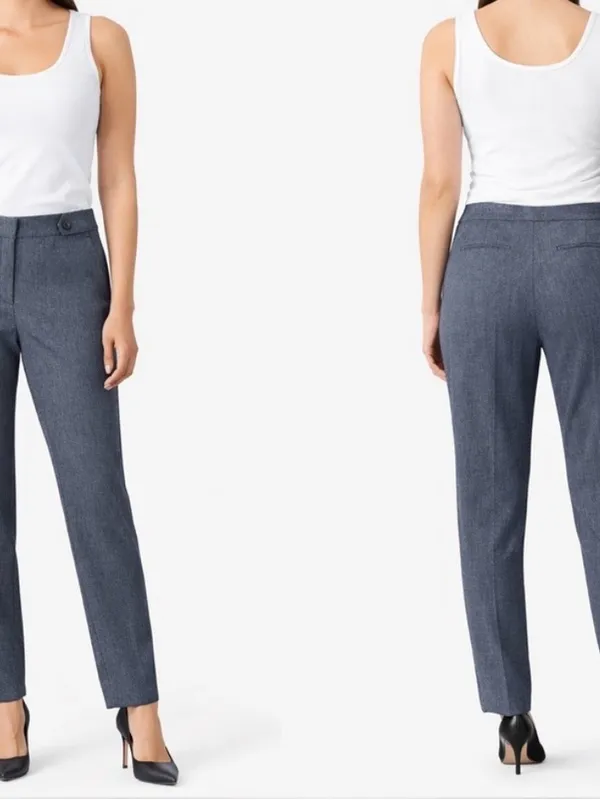 LOFT Women's Straight-Leg Dress Trousers in Slate Gray - Image 2