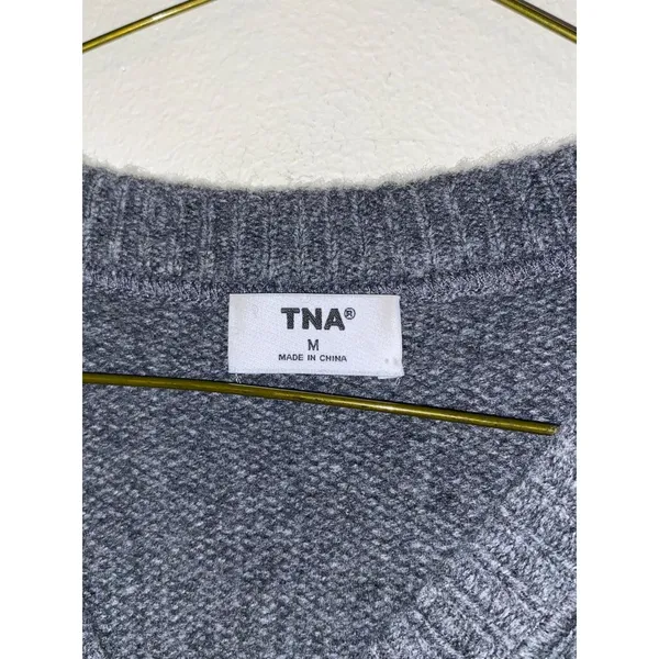 Women's Gray Aritzia TNA Crewneck Sweatshirt Size Medium Cozy Fleece‎ - Image 3