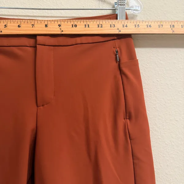 Athleta Stellar Skinny Trouser Size 6 Ancient Mahogany Zip Pockets Luxe Fabric - Image 9