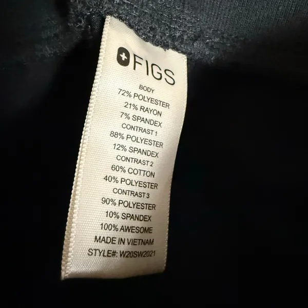 Figs Manari Black 5-Pocket Skinny Technical Medical Professional Scrub Pants XS - Image 8