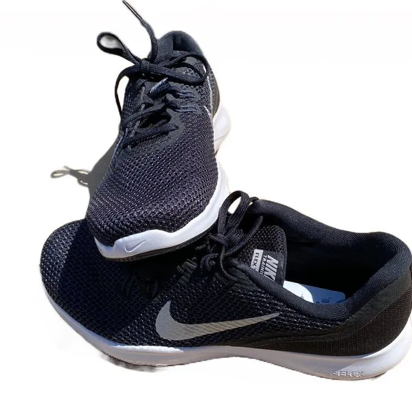 NWT 🖤🤍 Nike WIDE Womens Flex Trainer Black and Silver Sneakers, Size 8.5 WIDE - Image 14