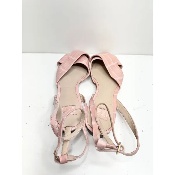 Louise et Cie Flats Womens Size 6 Pink‎ Pointed Toe Leather Ankle Strap Textured - Image 5