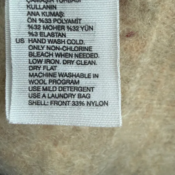 & Other Stories Paris Atelier‎ Mock Neck Sweater Beige Mohair Wool S Minimalist - Image 5