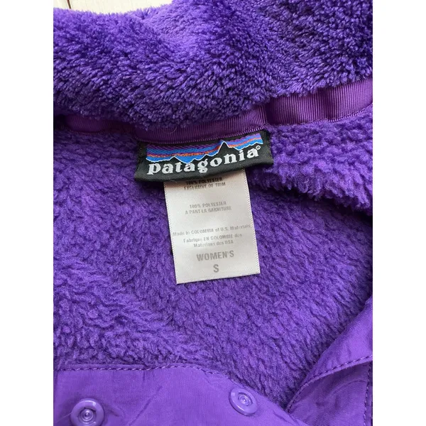 Patagonia Re-Tool Snap-T Fleece Pullover Purple Womens Small 25442 - Image 6
