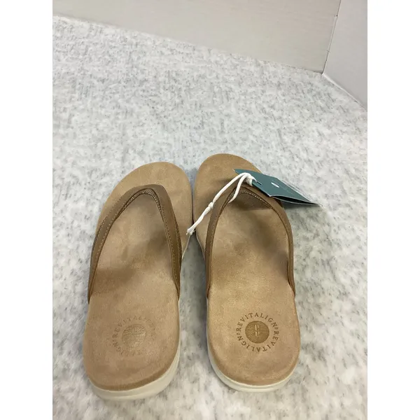 Revitalign Heron‎ Toasted Coconut Brown Orthotic Flip Flop Sandals Womens 6B NEW - Image 2