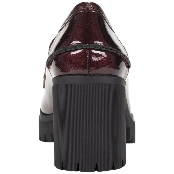 Sun + Stone Womens Presscott Loafer Pumps 10019660600 Wine Patent Red Black 6.5M - Image 9